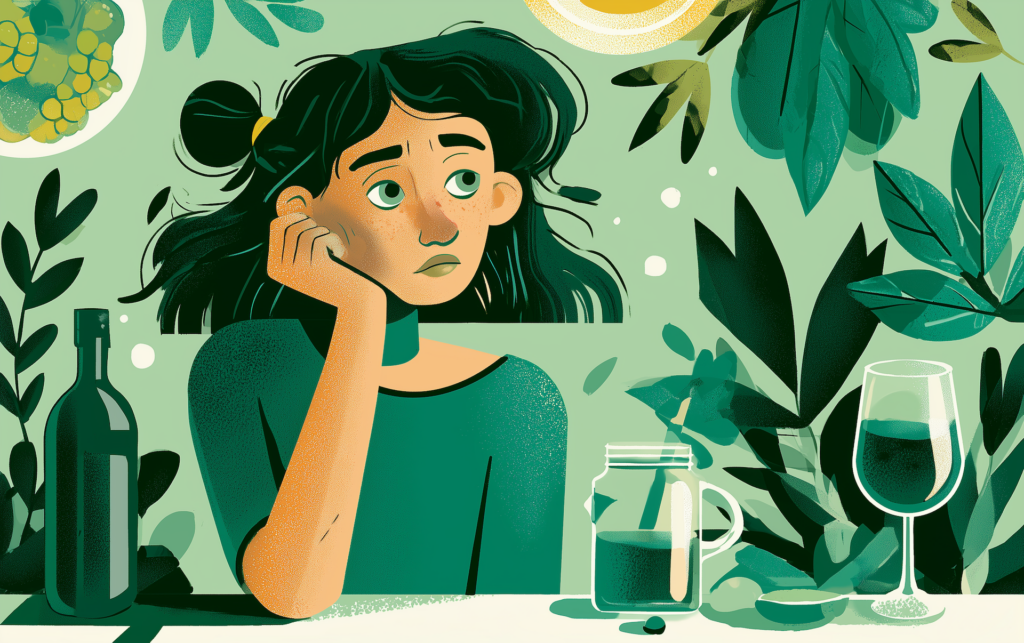 a woman tries to avoid the foods that may be spiking her cortisol