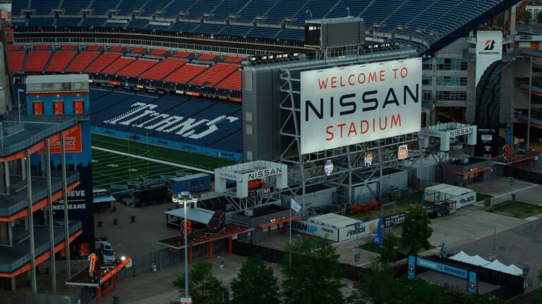 Titans' stadium, which used to be home to former NFL star Chris Johnson who recently revealed his ALS diagnosis at the age of 39