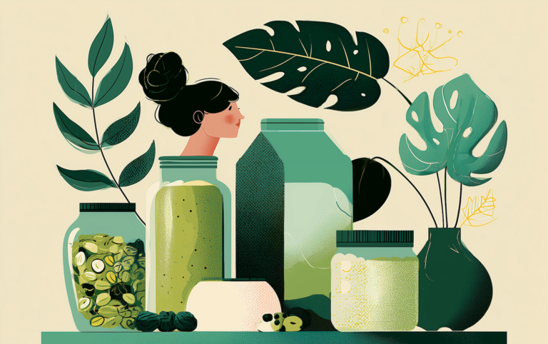 a woman contemplates health halo foods, which sometimes aren't as healthy as they sound
