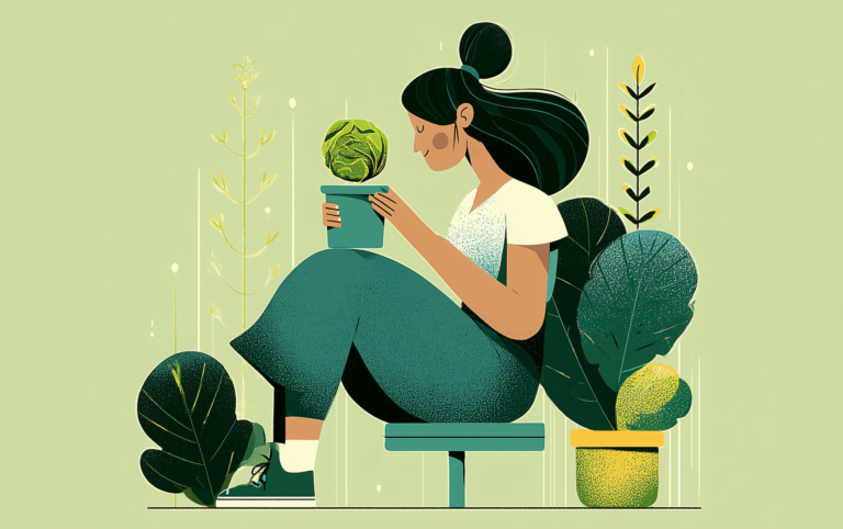 a woman eats sauerkraut for gut health