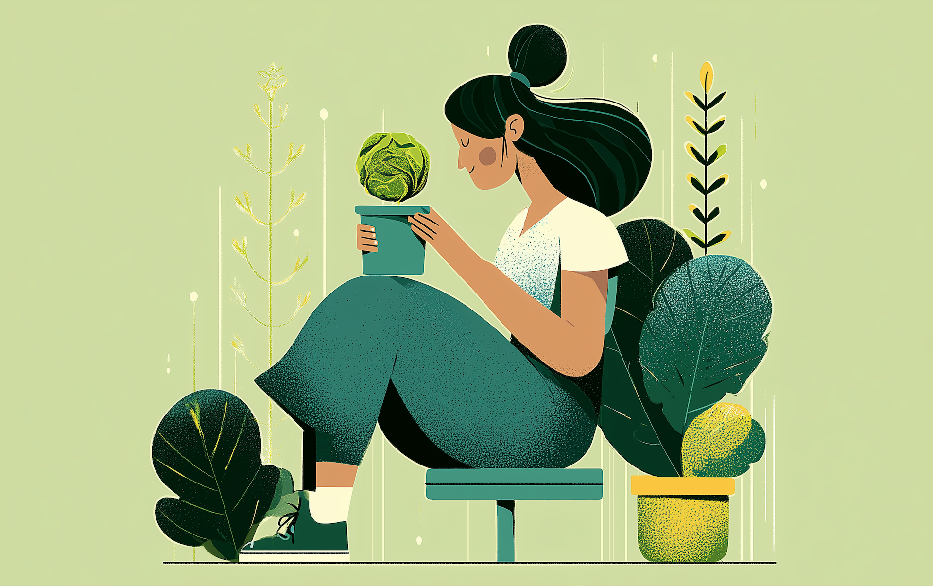 a woman eats sauerkraut for gut health