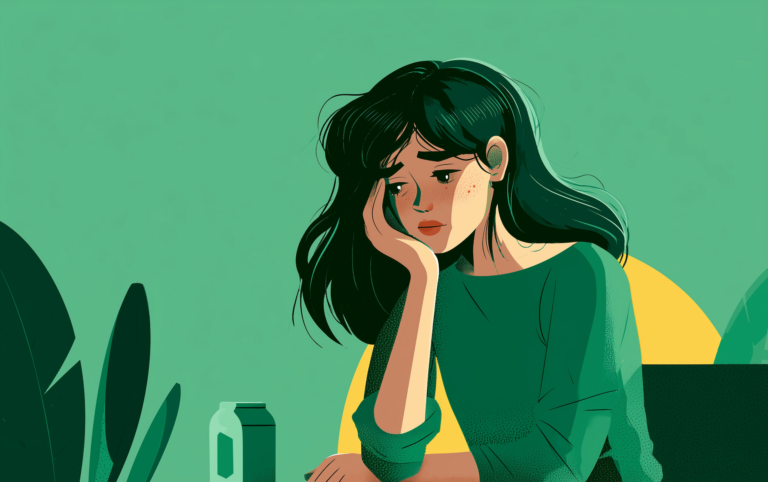 tired woman experiencing fatigue and headache, symptoms of low electrolytes