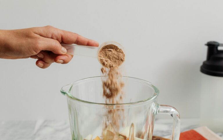 Protein powder older adults use in a smoothie, though studies show it alone doesn't build extra muscle strength