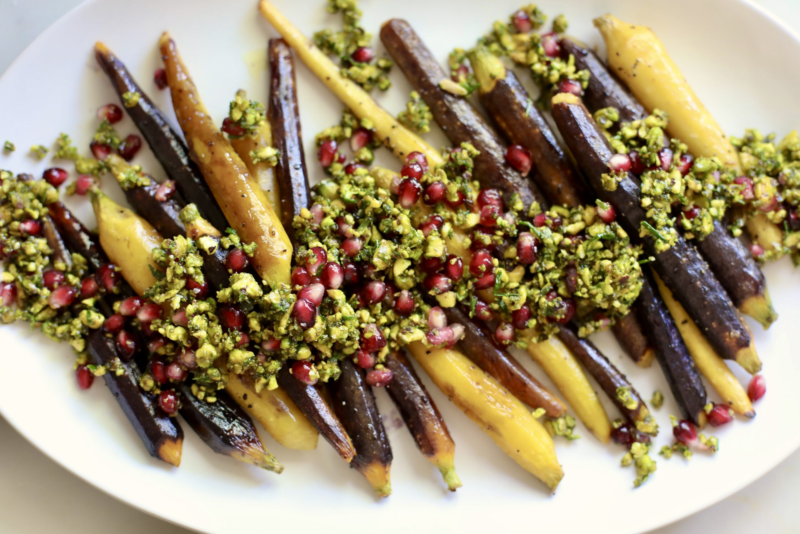 Maple Roasted Carrots With Pistachio Gremolata